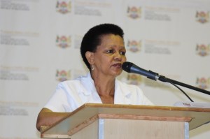 MEC Bartlett delivering her keynote address