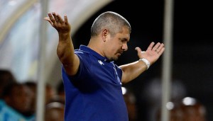 during the Absa Premiership match between Bloemfontein Celtic FC and Mamelodi Sundowns at the Seisa Ramabodu Stadium on 21 October 2015. ©Gerhard Steenkamp/BackpagePix