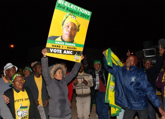 DSC_8177ANC members and supporters celebrating Stella (Naledi ward 01) by-elections victory.
