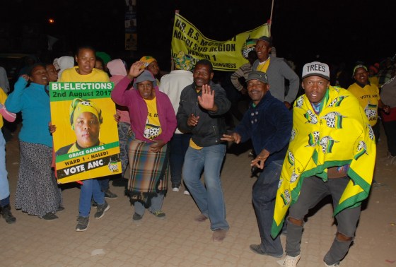 DSC_8195ANC members and supporters celebrating Stella (Naledi ward 01) by-elections victory.